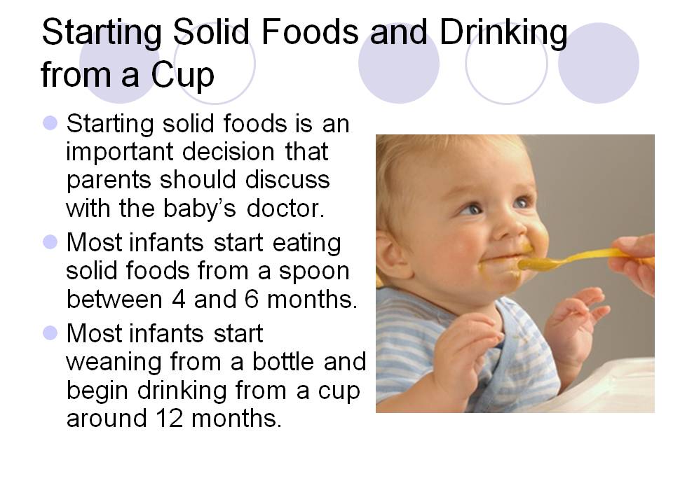 Starting Solid Foods and Drinking from a Cup