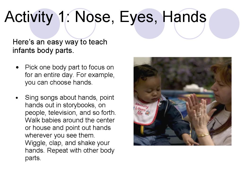 Activity 1: Nose, Eyes, Hands