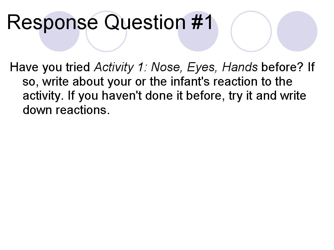 Response Question #1
