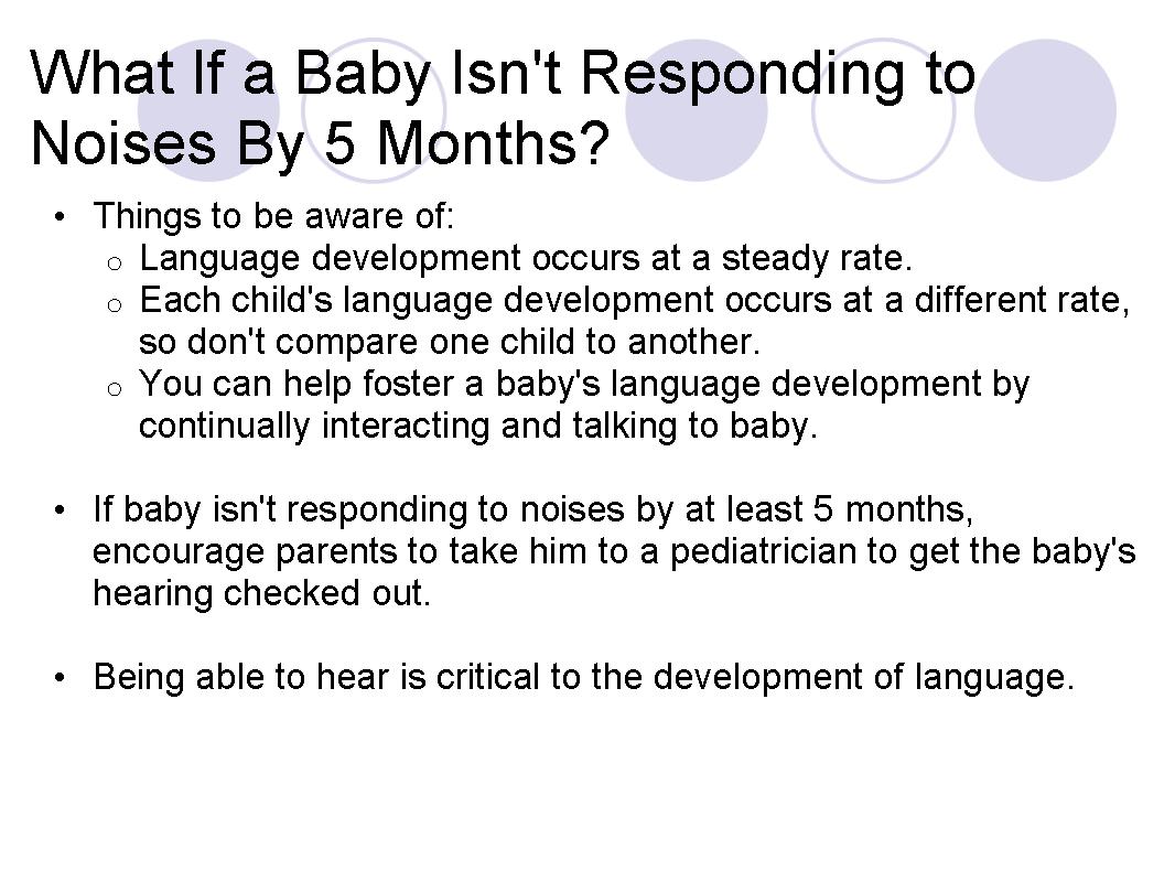 What If a Baby Isn't Responding to Noises By 5 Months?