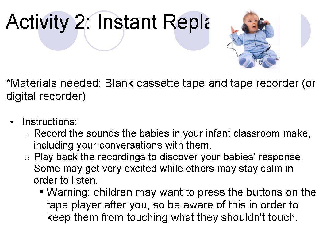 Activity 2: Instant Replay