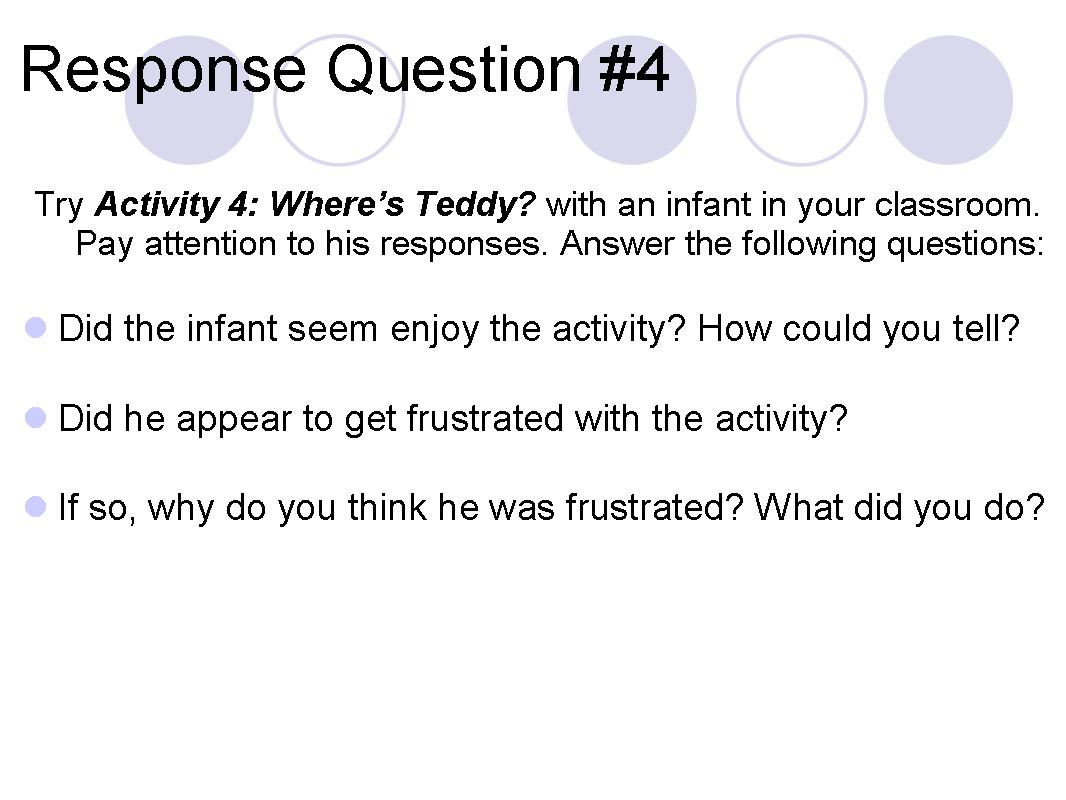 Response Question #4