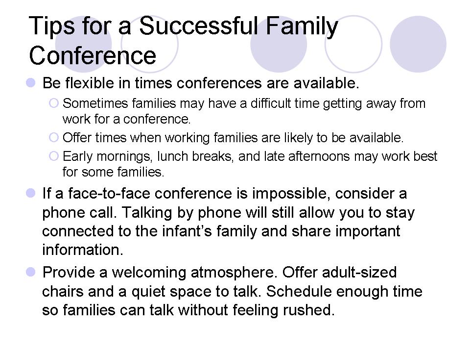 Tips for a Successful Family Conference 